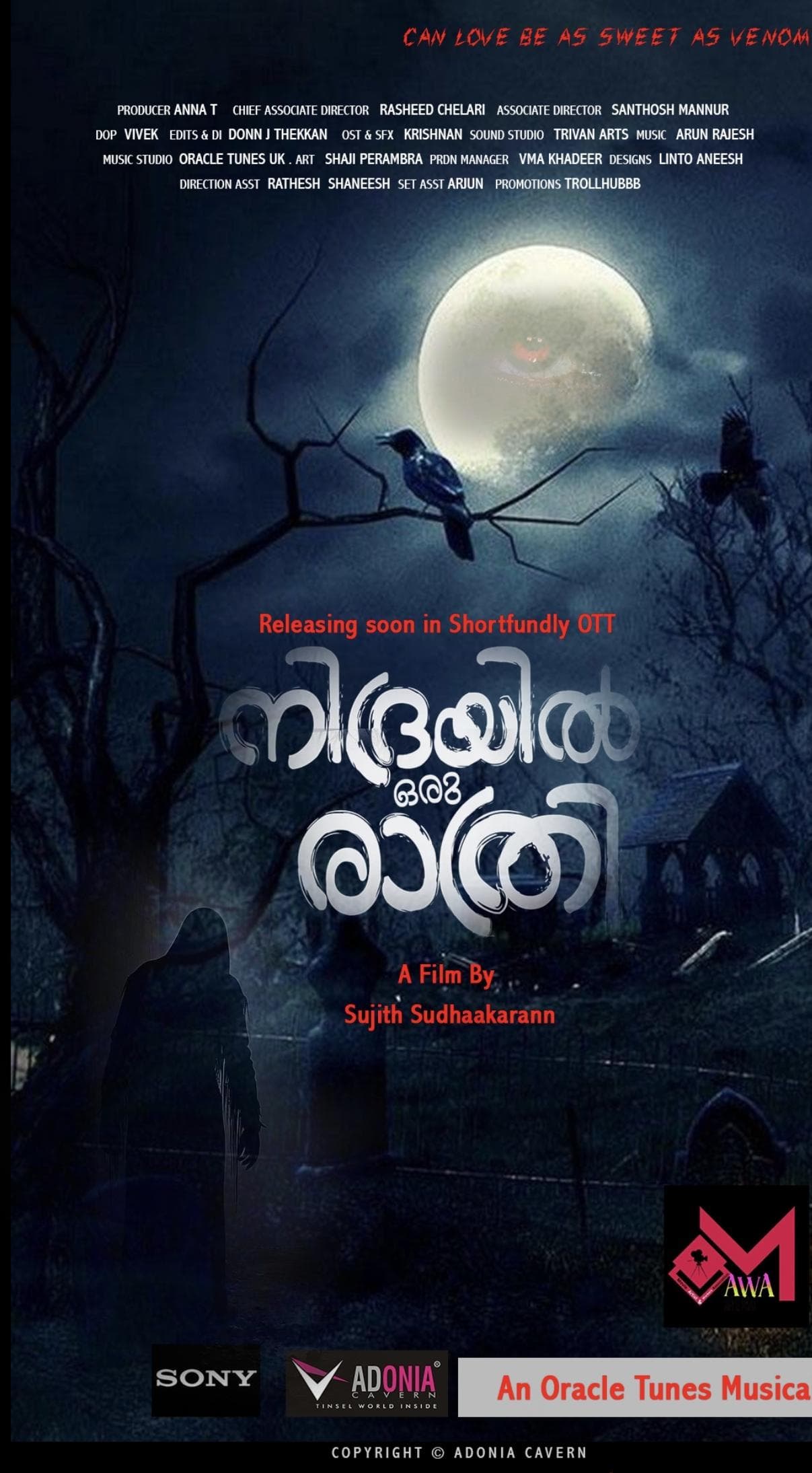 Nidrayil Oru Rathri  - Malayalam Short film- Horror, Thriller, Suspense - Malayalam - Horror - Shortfilm