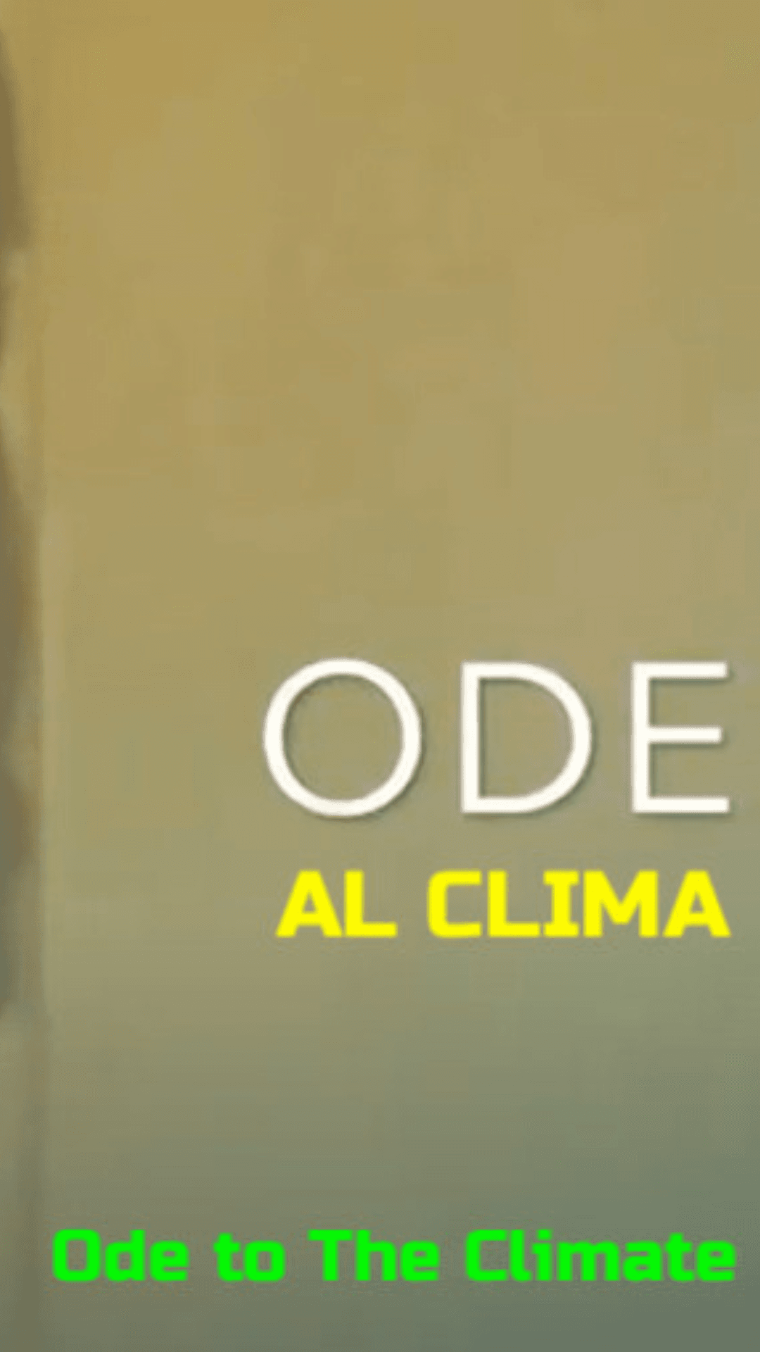 Ode to the Climate - italy experimental short film - Italian - Experimental - Shortfilm